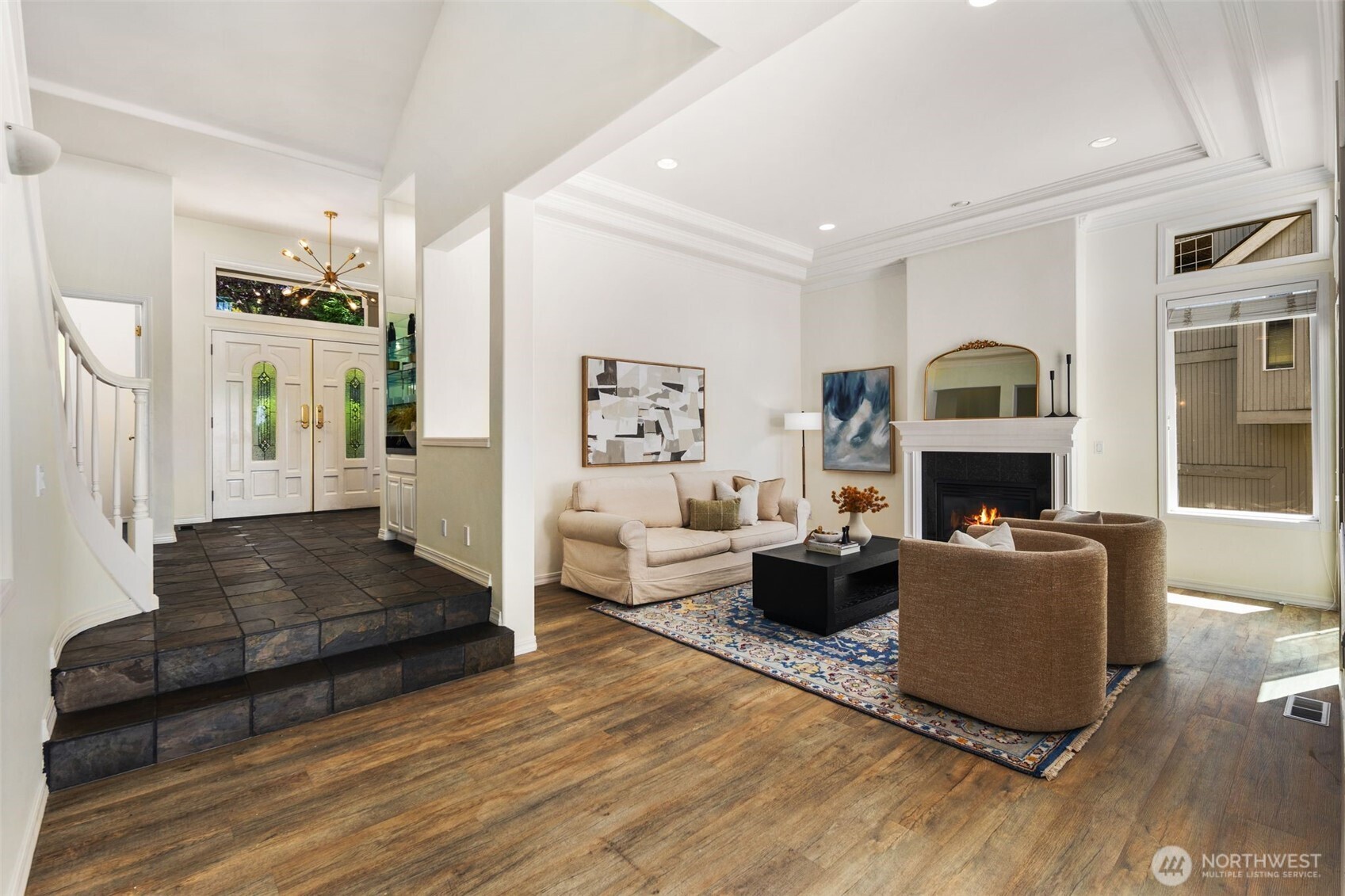 Spacious entry and formal living room