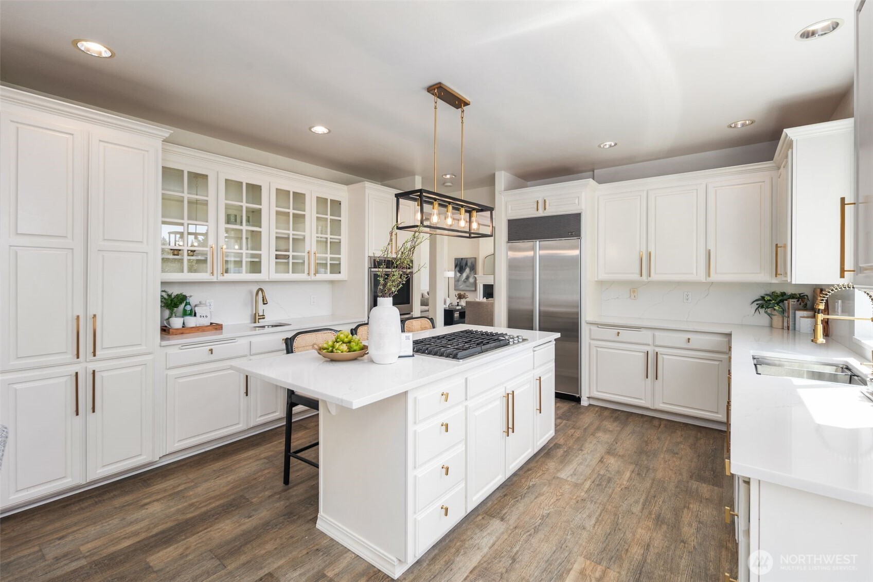 Chef's kitchen with new appliances and countertops