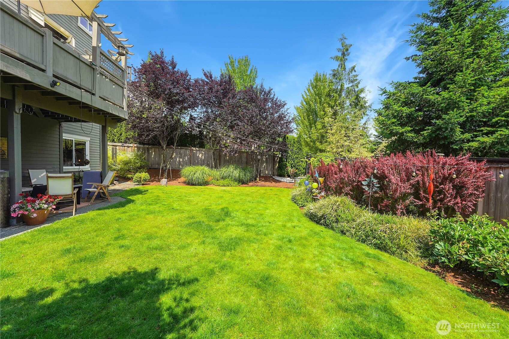 Wonderfully landscaped back yard oasis!