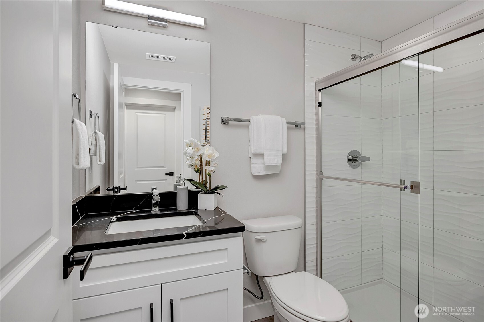 Connected bathroom on main floor