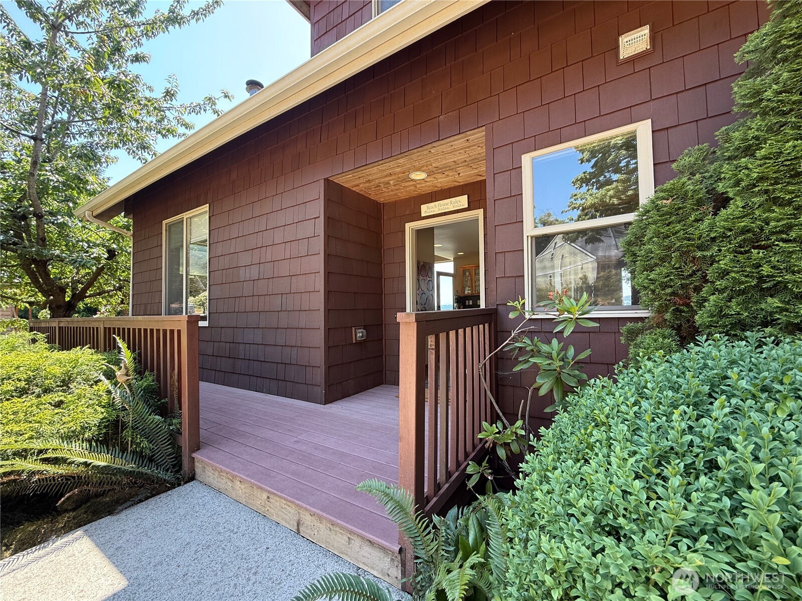 Large deck for entertaining.