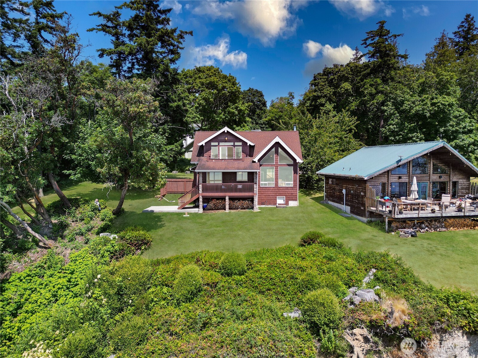 Beautiful home on double lot.