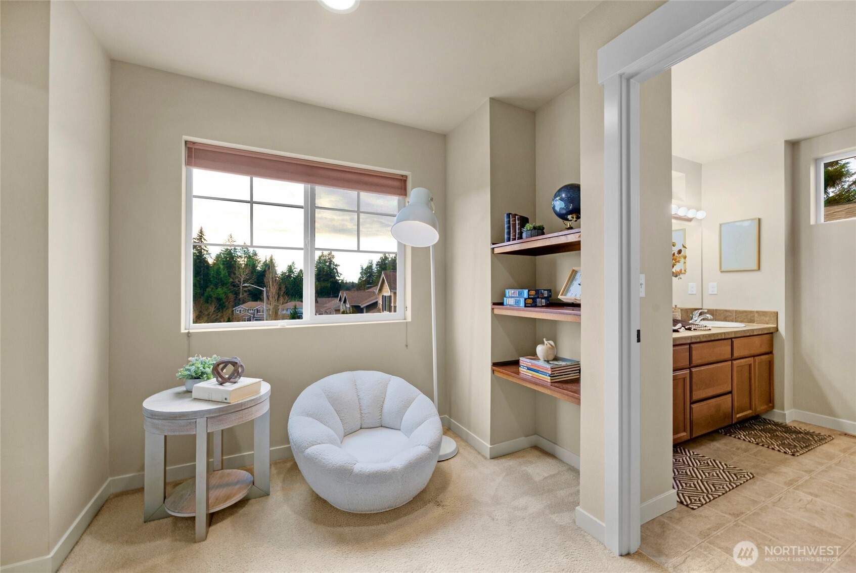 Primary walk-in-closet with organization
