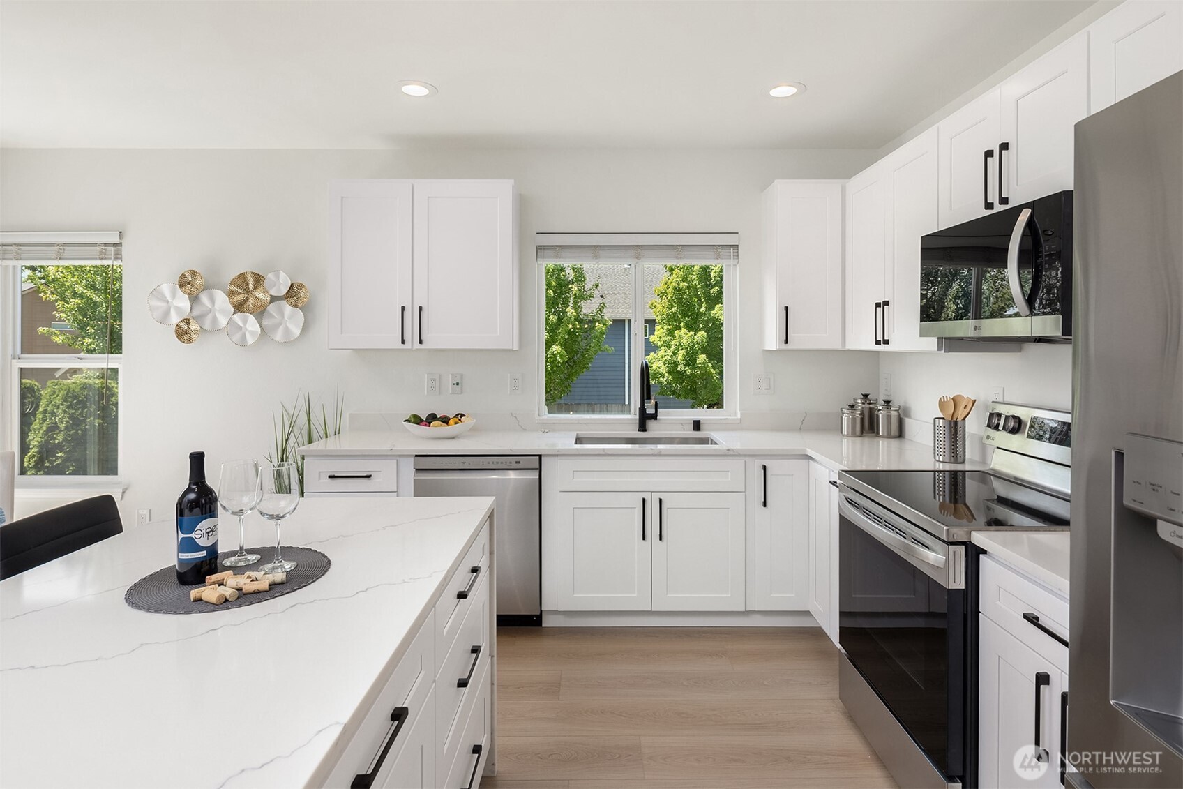 New Custom Quartz Counters, New Cabinets & Hardware. Stainless Appliances new Approx. 3 Months Ago.