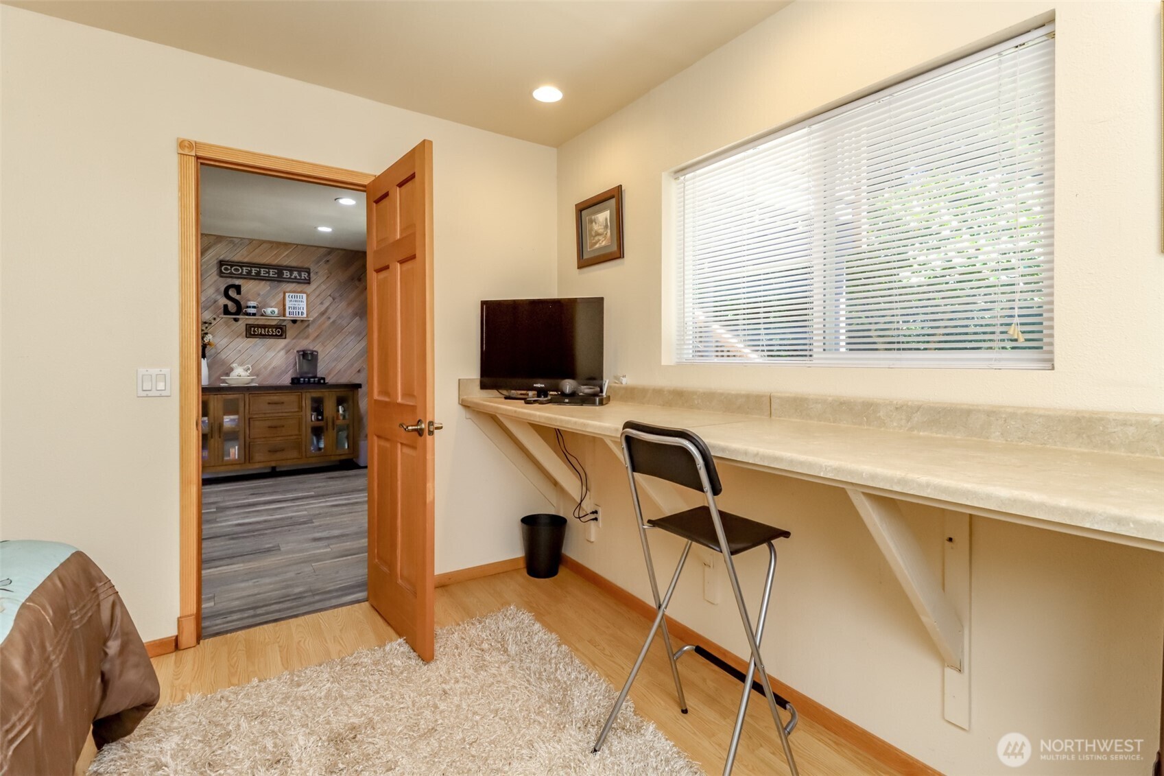 Bonus counter space for a craft room, or additional office!