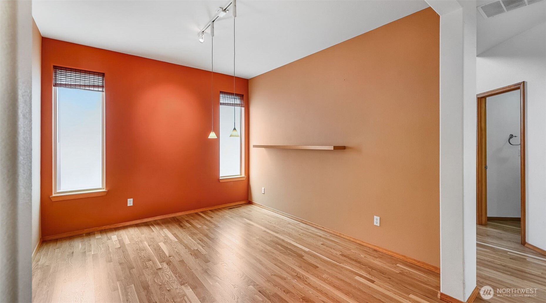 Large separate dining room with a lot of space.