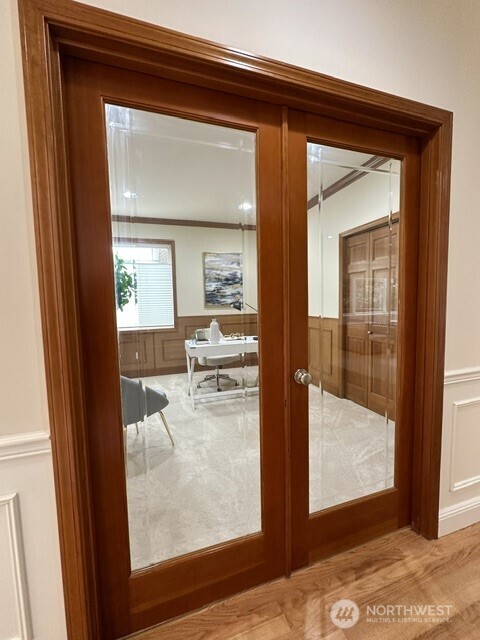 French Wood doors for den