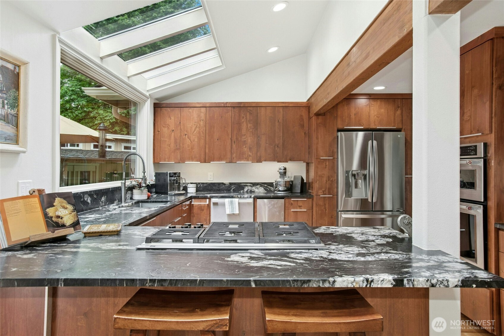 High end kitchen remodel with custom Acorn Cabinetry built for a chef.