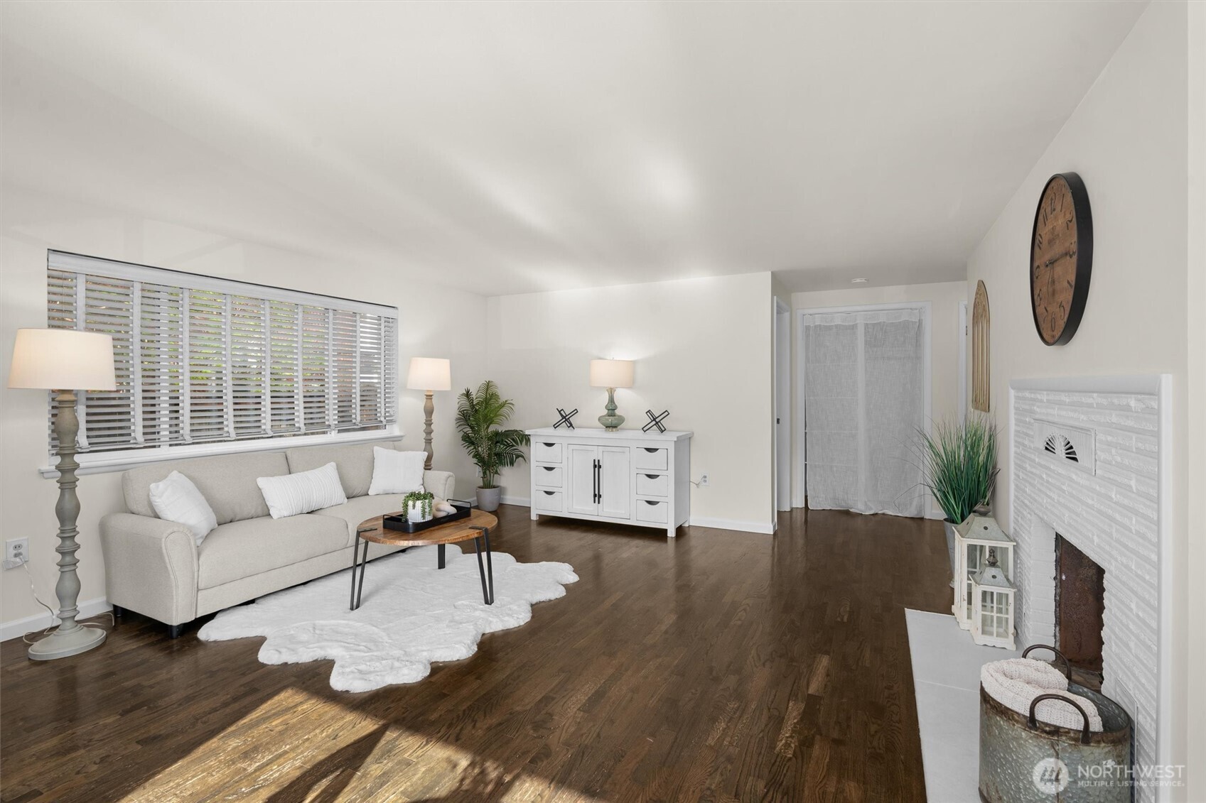 Gorgeous hardwoods and lots of windows.