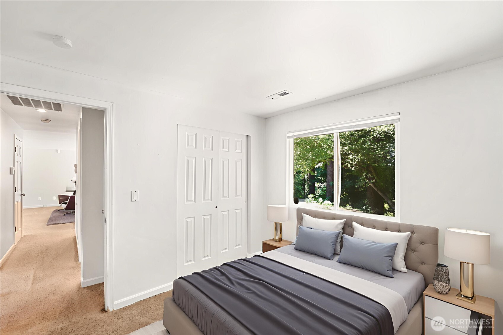 Bedroom is Virtually Staged