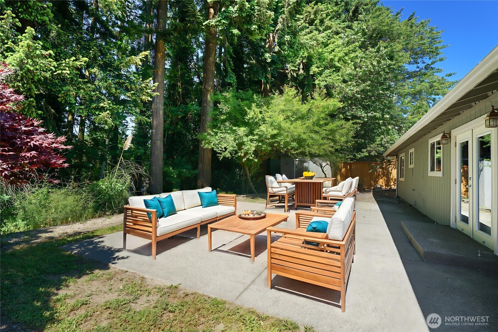 Backyard is Virtually Staged