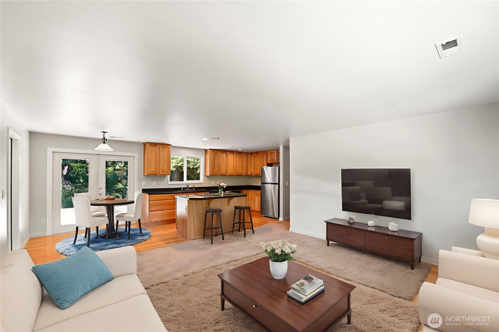 Living Room is Virtually Staged