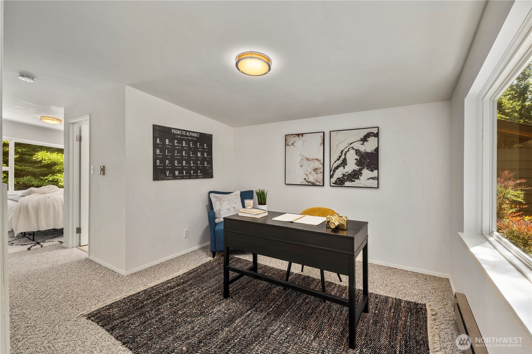 Upstairs there is a large flex space - use as an office/bedroom/guest suite
