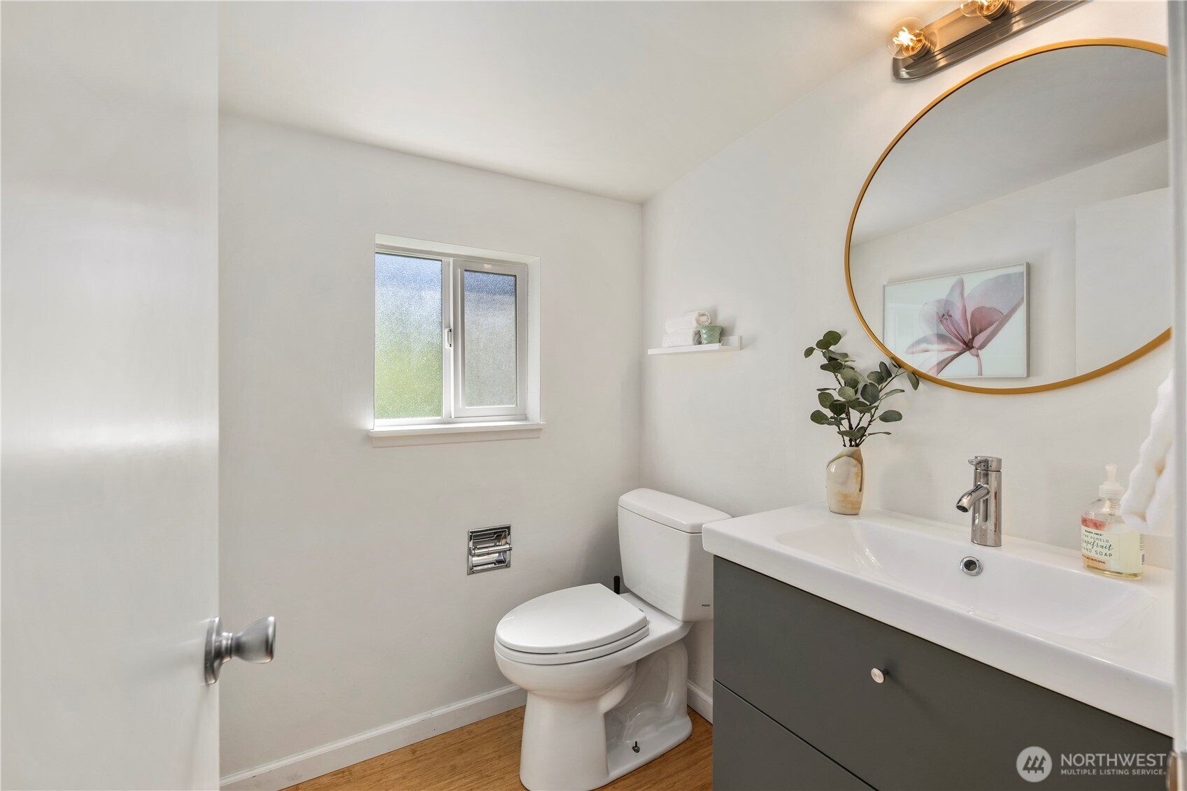 Upstairs half bath