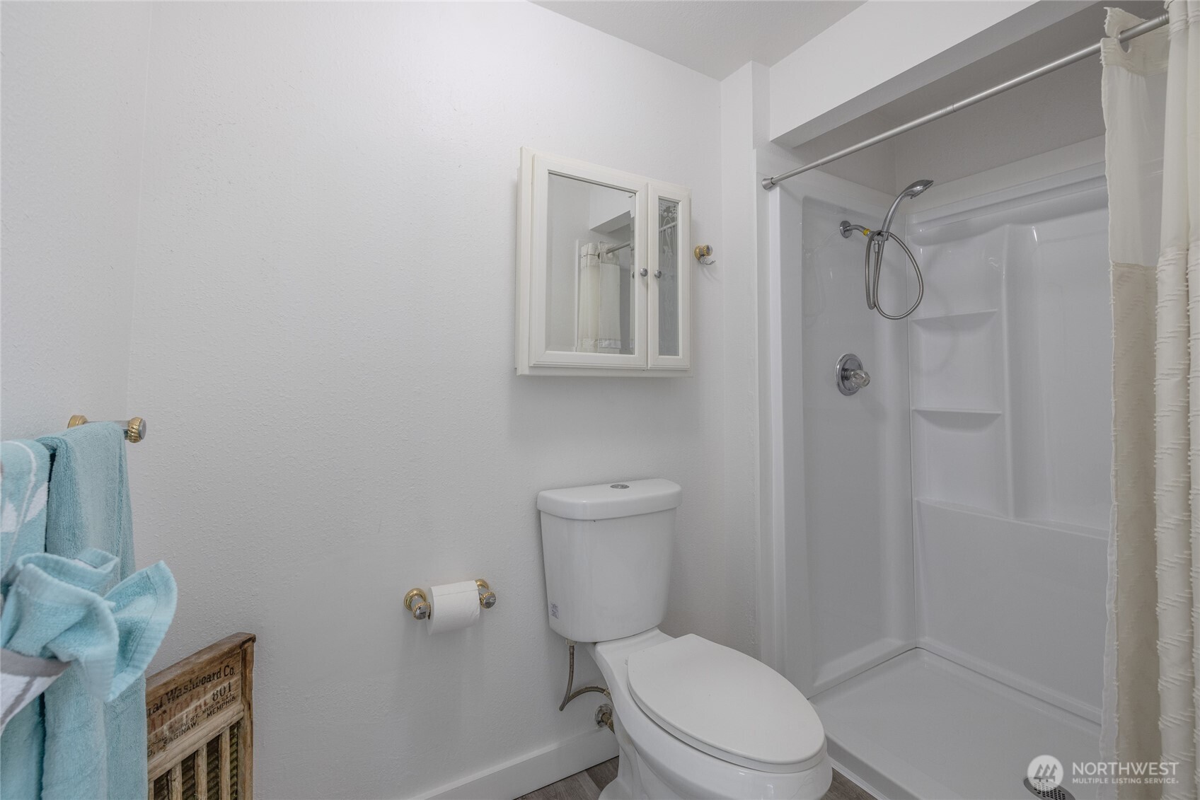 Brand new shower and flooring on the primary bathroom