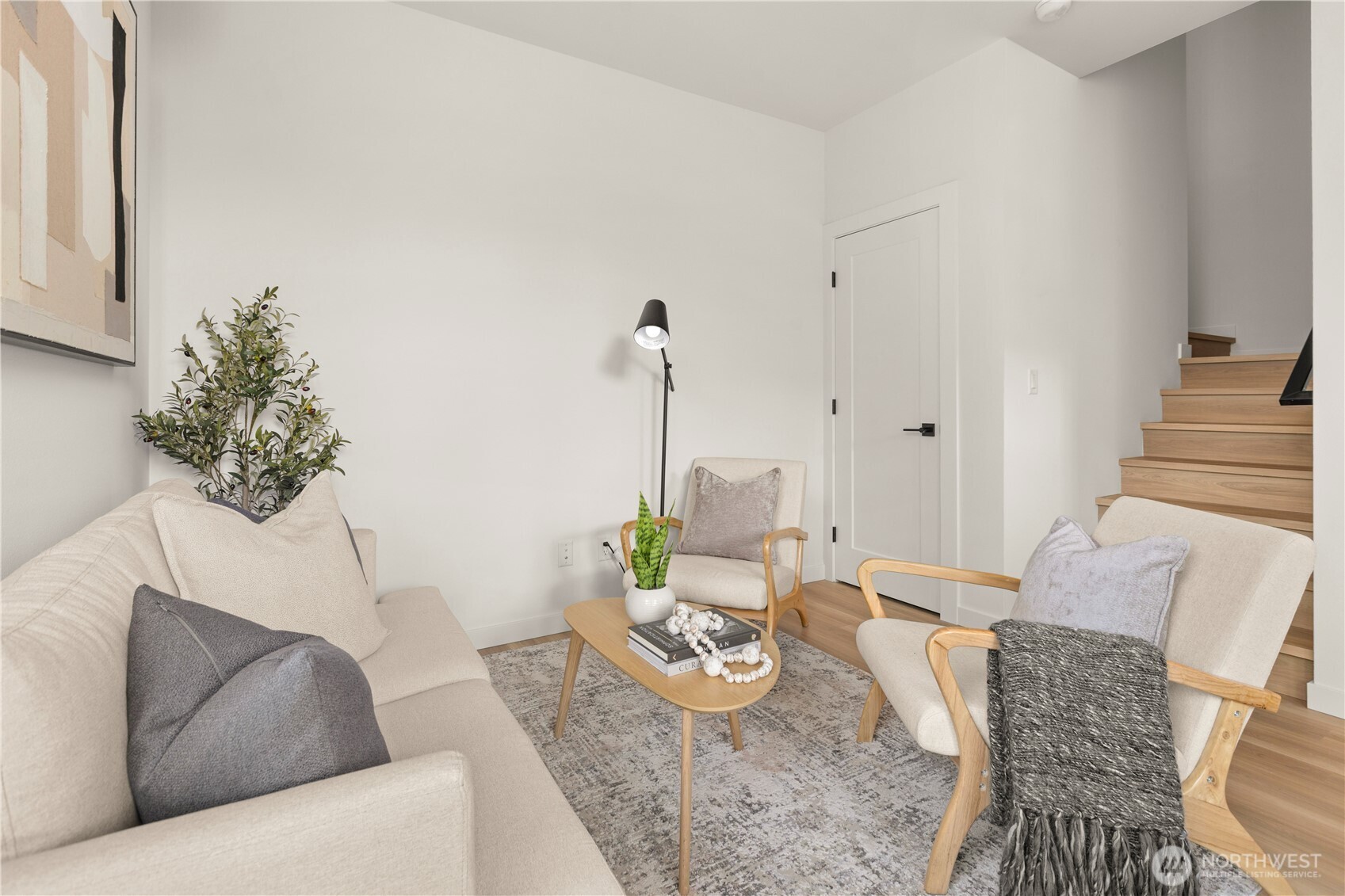Photos are of a similar staged home.
