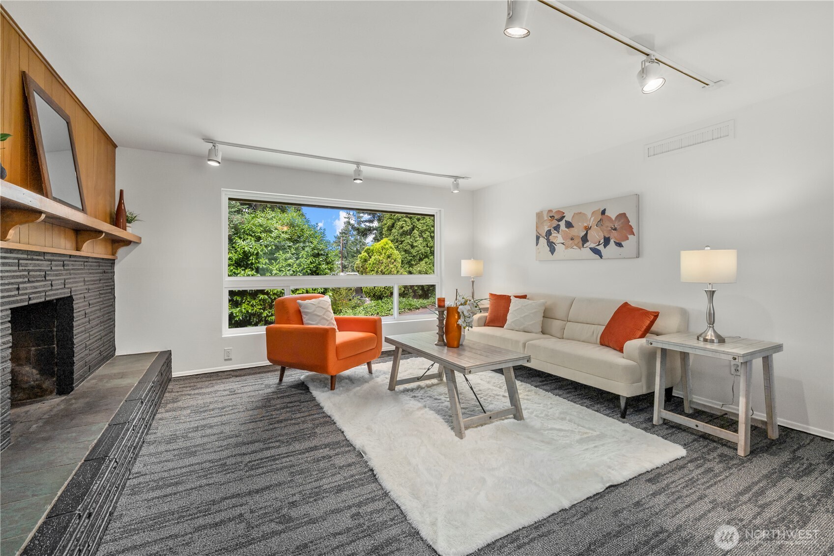 Living room features nice territorial peaceful views!
