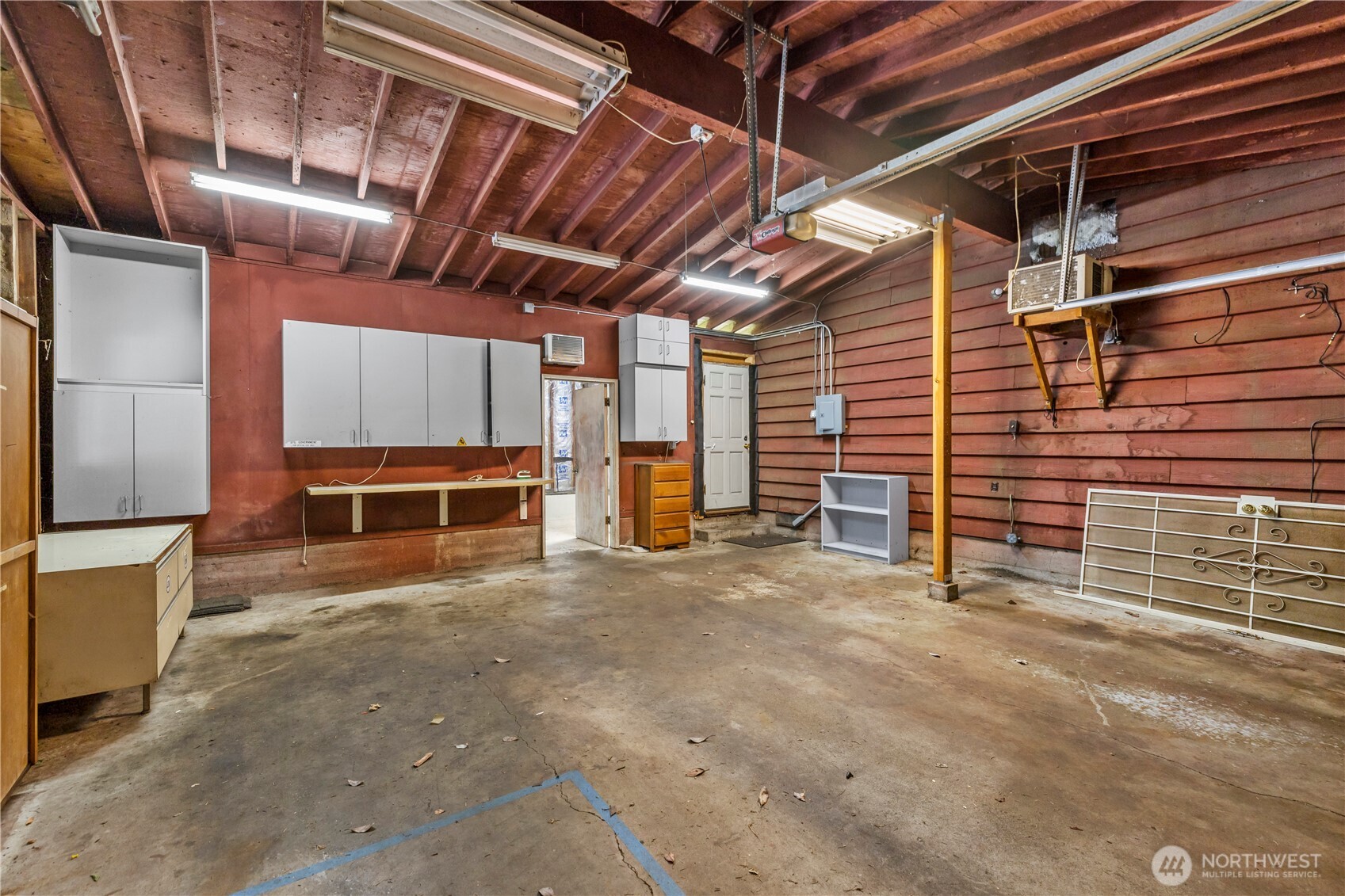 Partial interior pic of the extra large 2 car garage