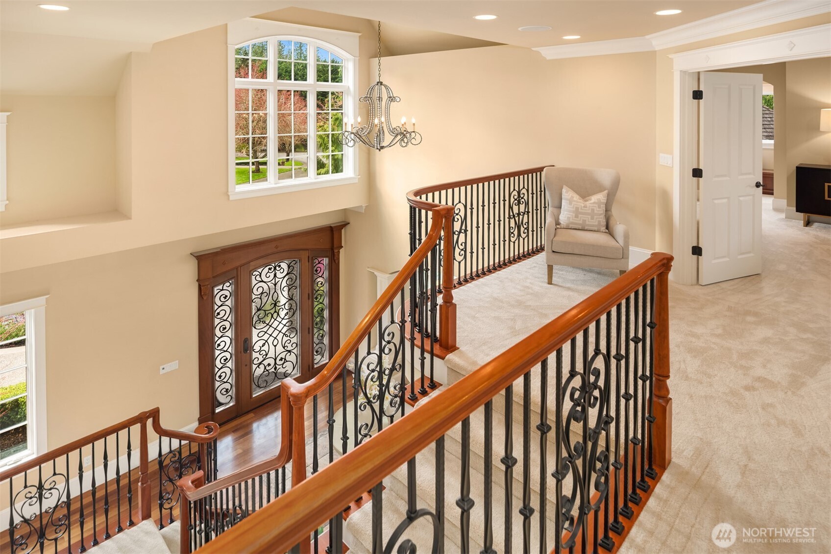 Sunlit Entry and Reception Hall overlook