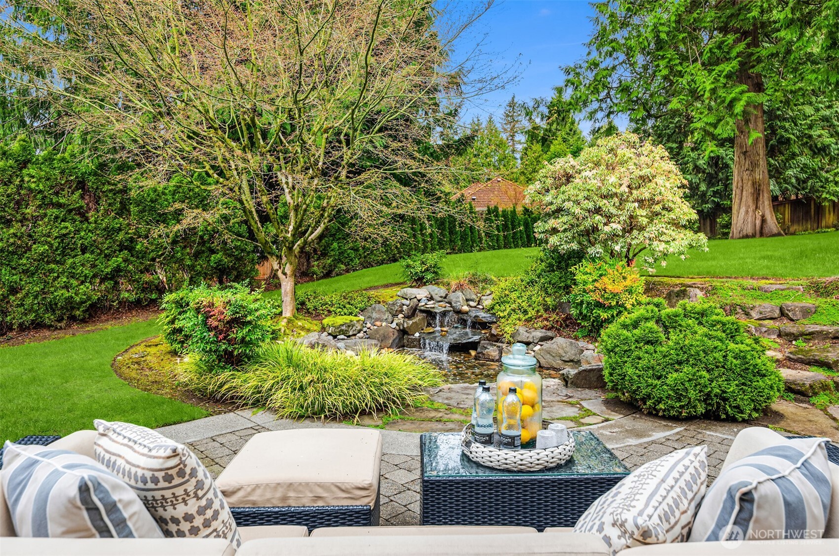 Lovely Water Garden with cascading waterfall, approximately 1,000+ gallons