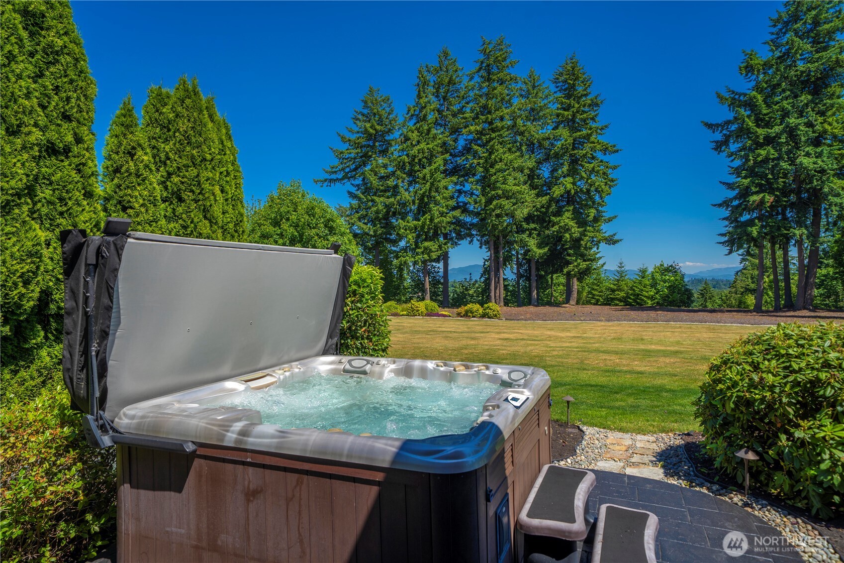 Hot tub stays.