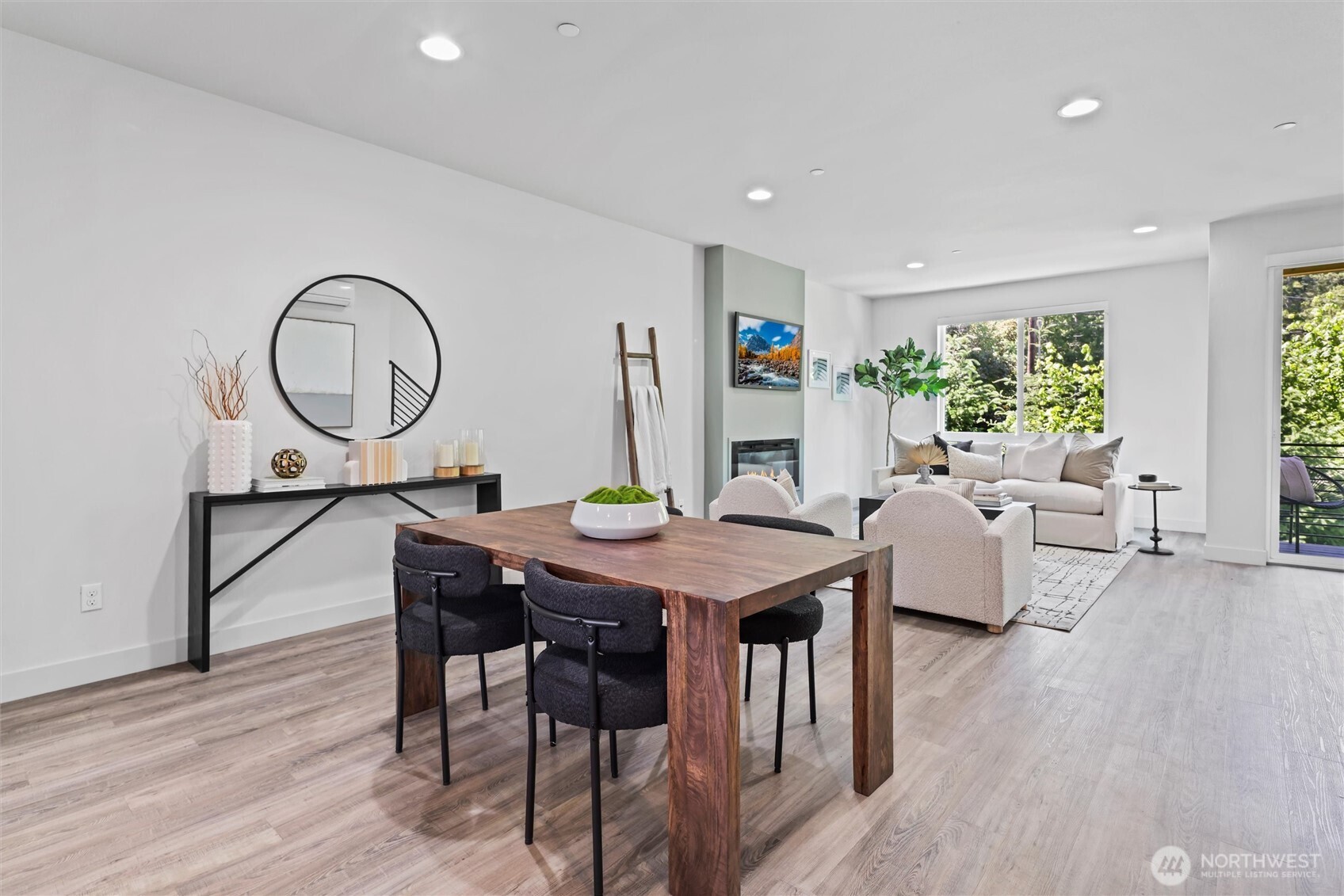 Open concept living on the main floor feels roomy and spacious.