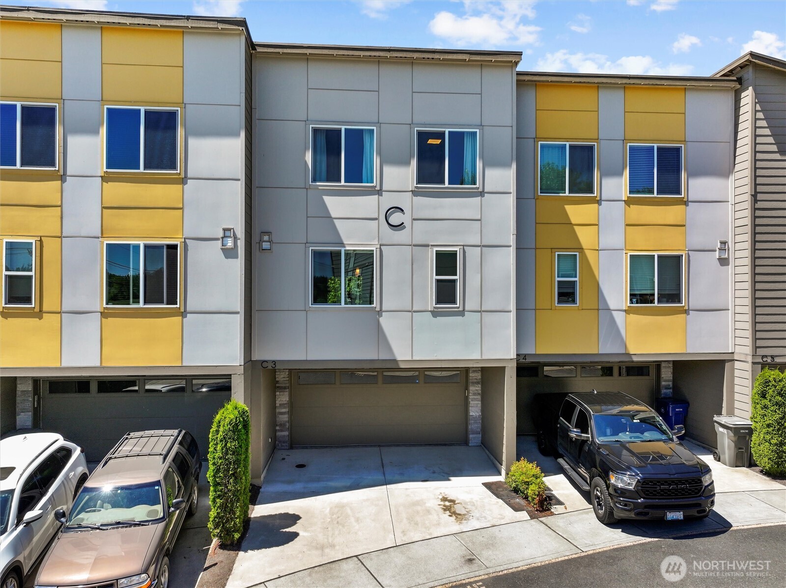 2-car side-by-side garage also has room to park 2 additional cars in front.
