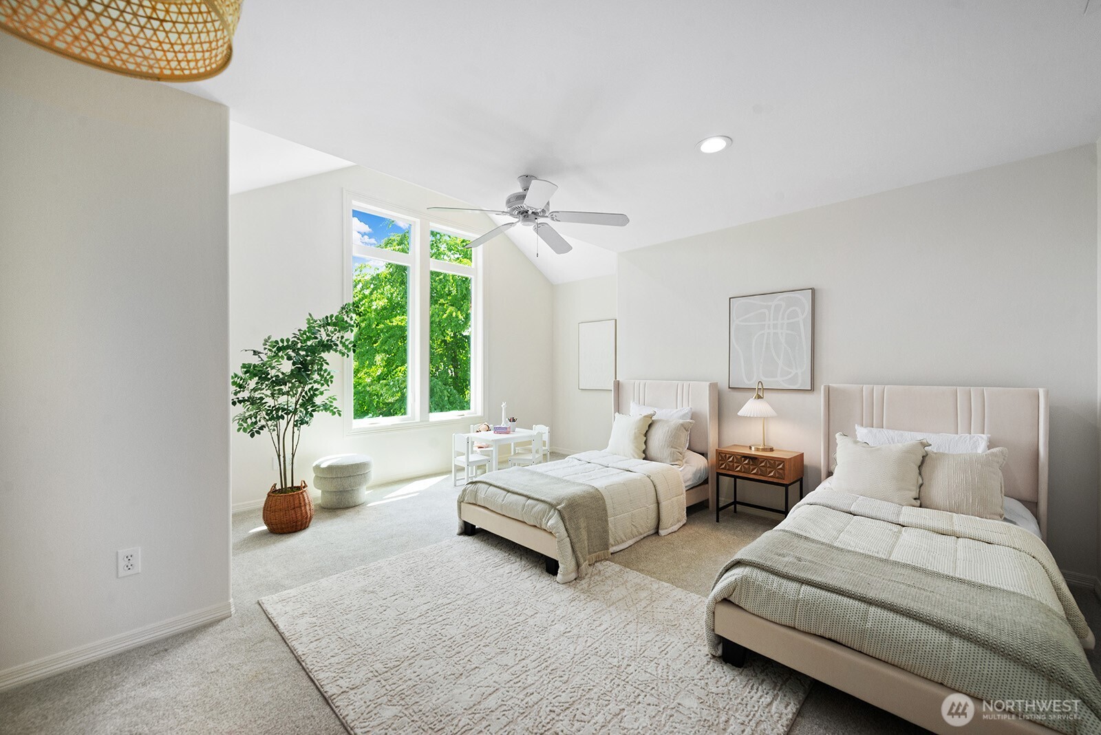 Large bedroom 2 with tall ceilings