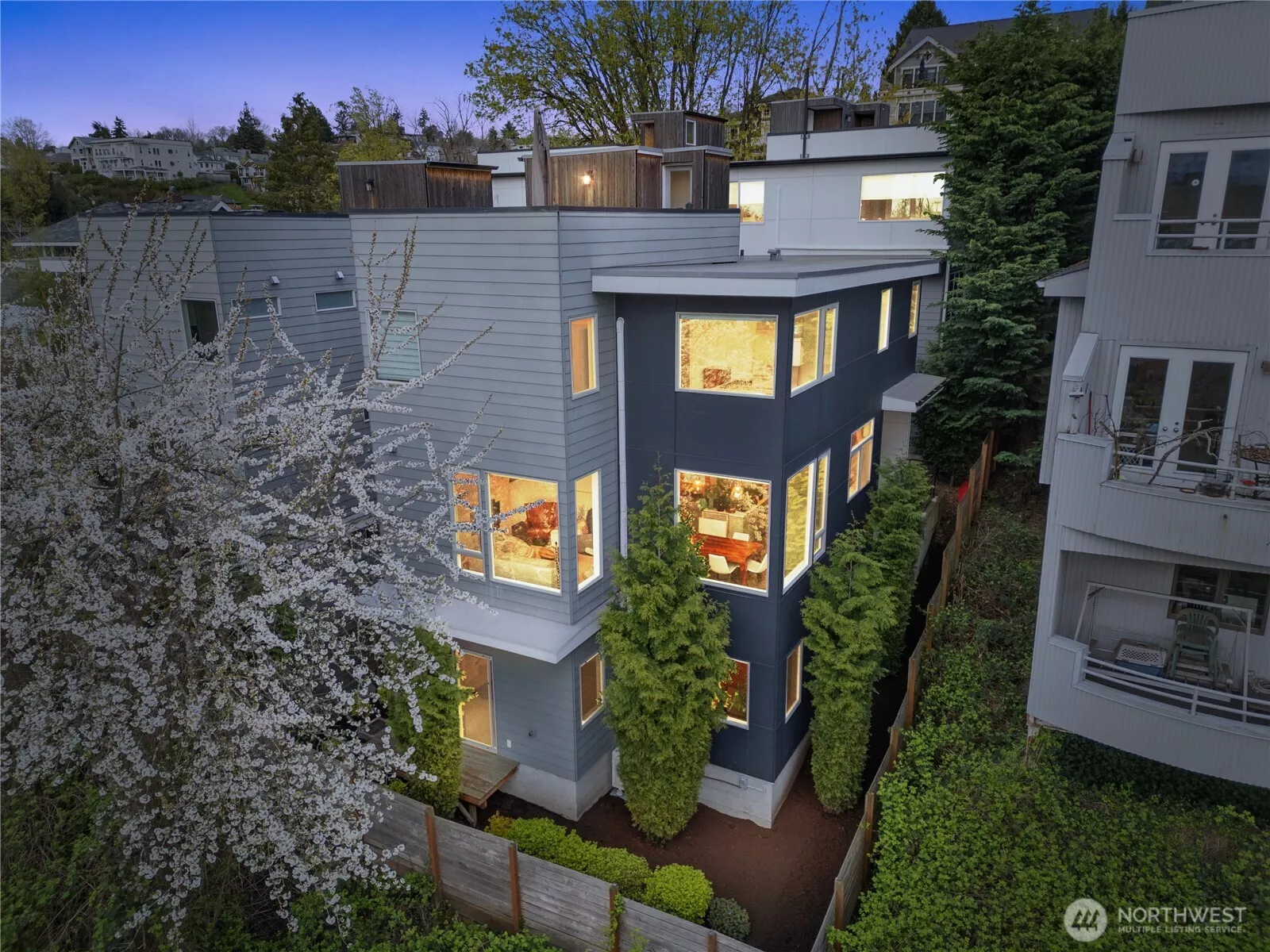 Stunning Stand Alone property with privacy views from multiple floors on Queen Anne.