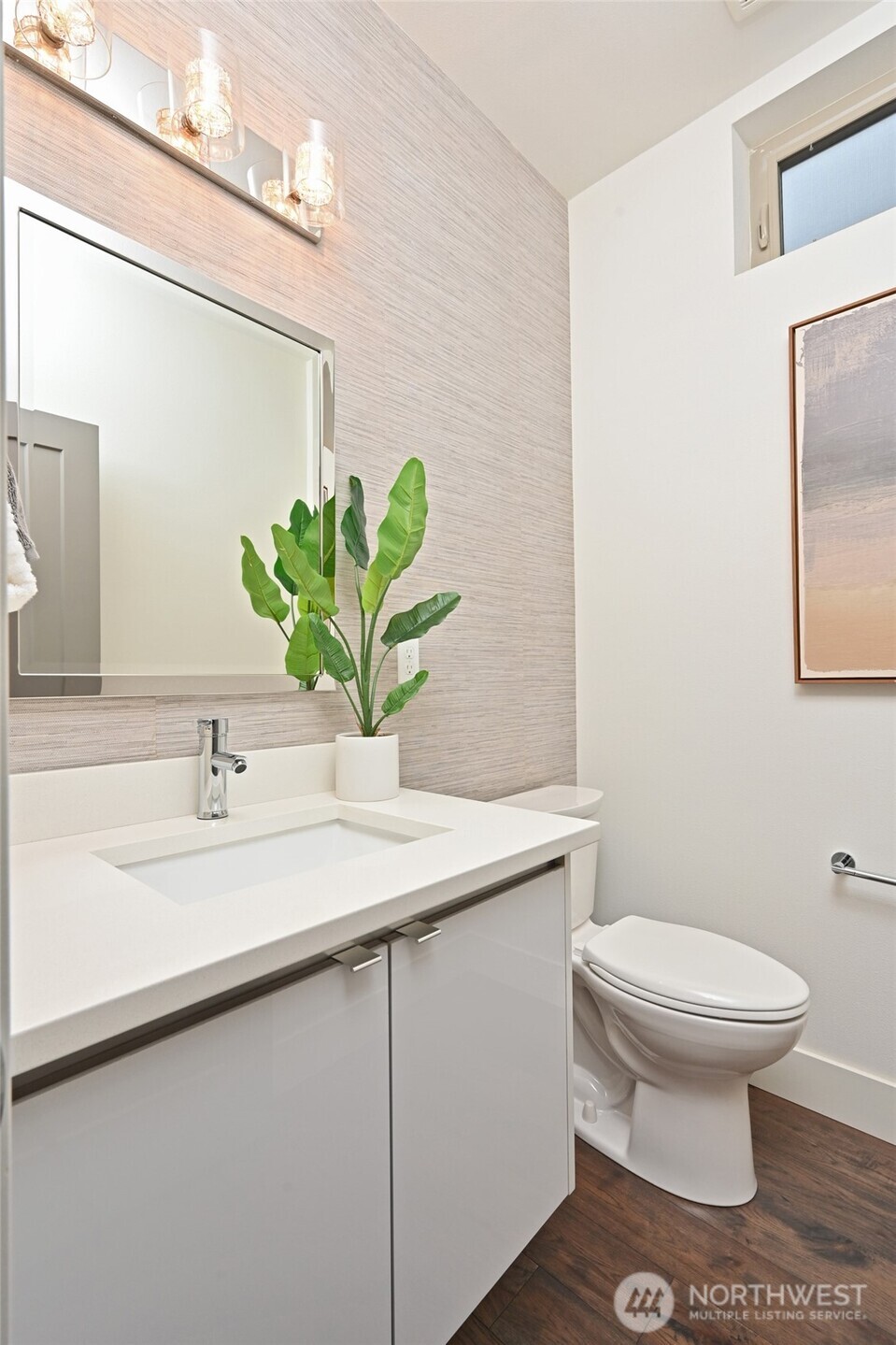 Powder room on main.