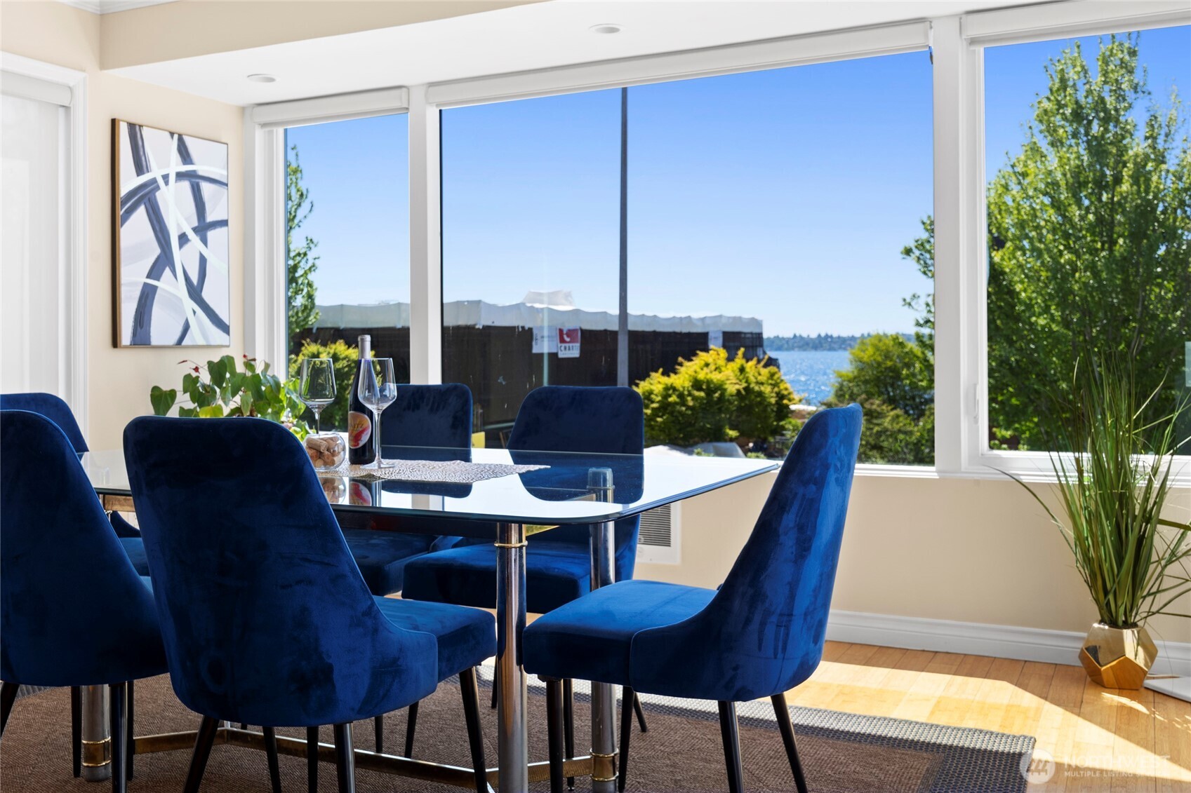 Open Concept Kitchen with Entertainment Island with Wine Fridge