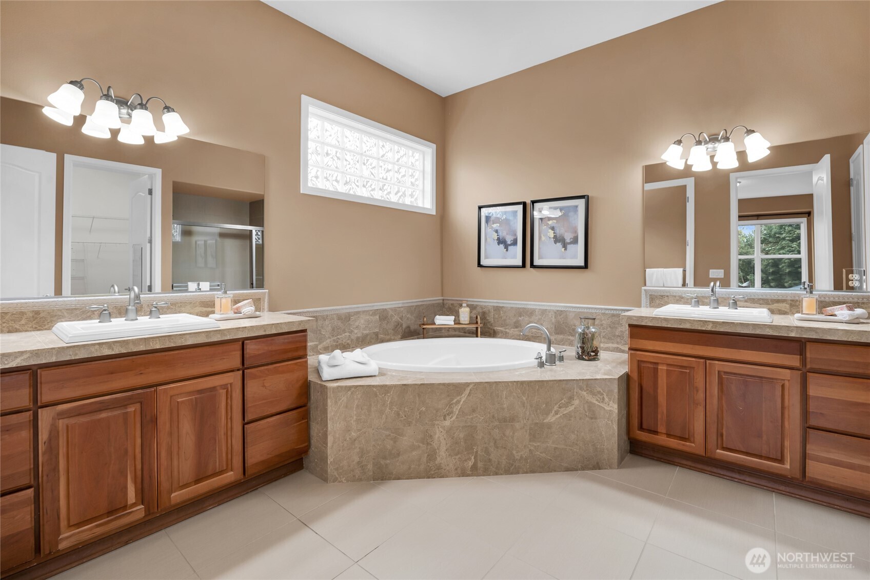 Master Bath with Double vanity