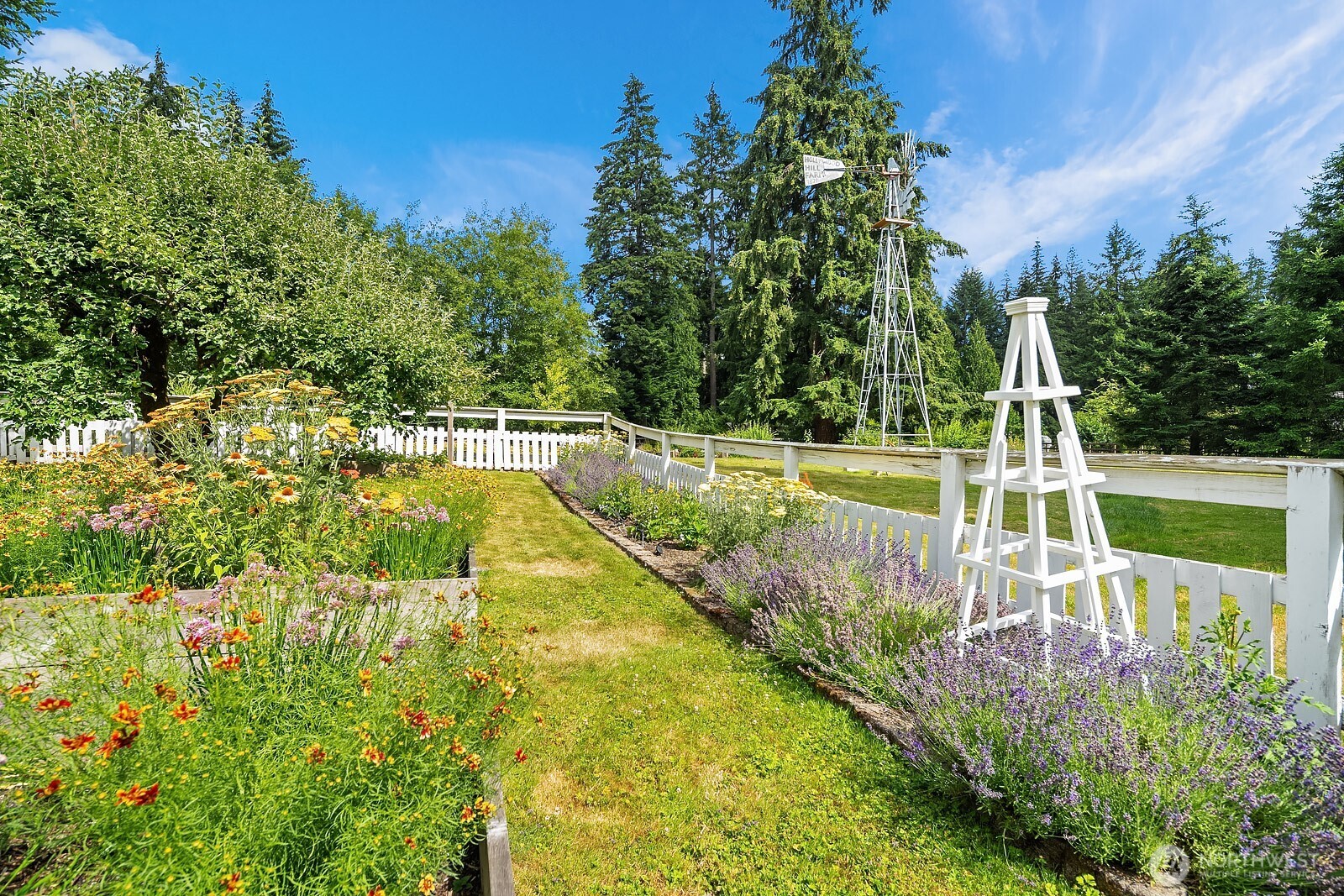 Lush garden beds