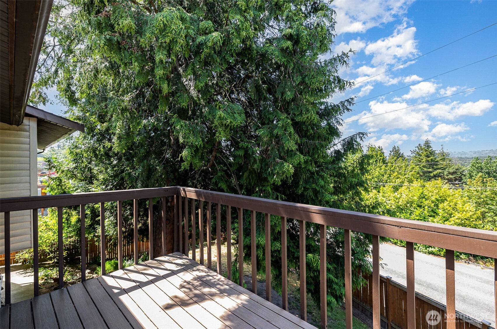 The perfect spot to unwind and enjoy the serene trees.