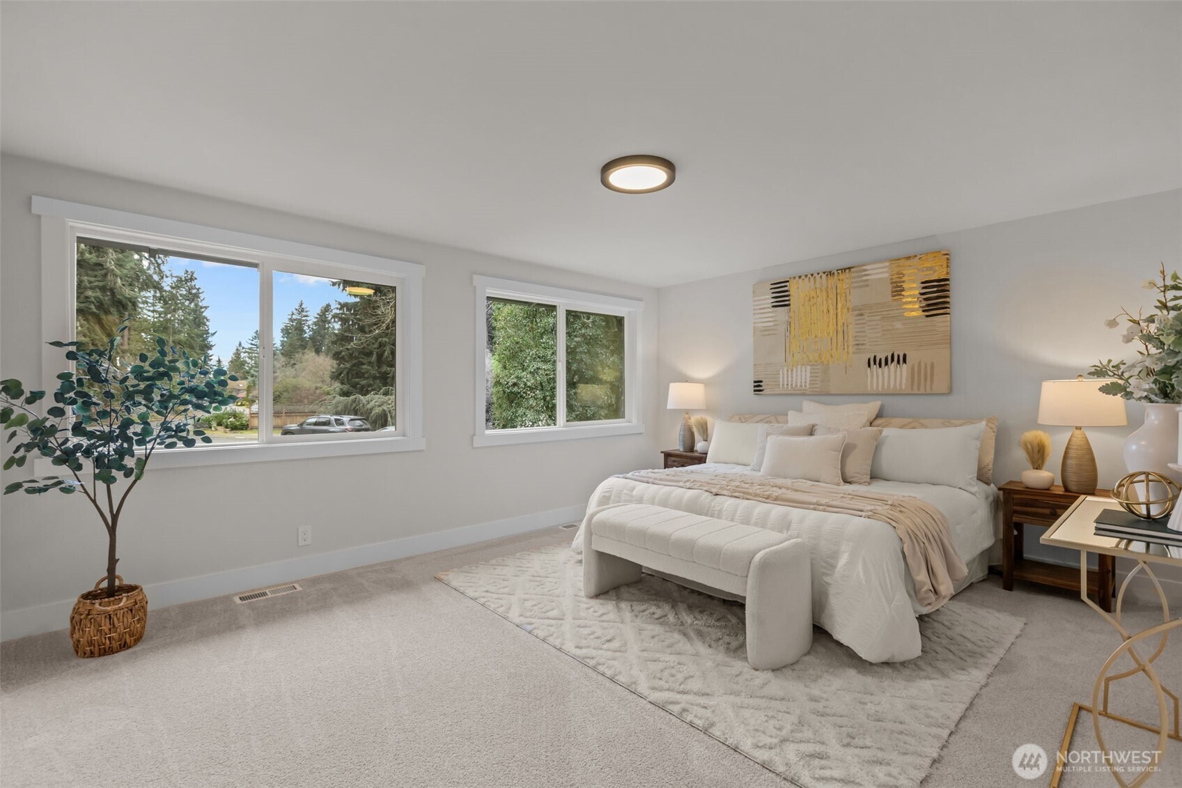 Massive primary suite provides enough space for however you like to live.