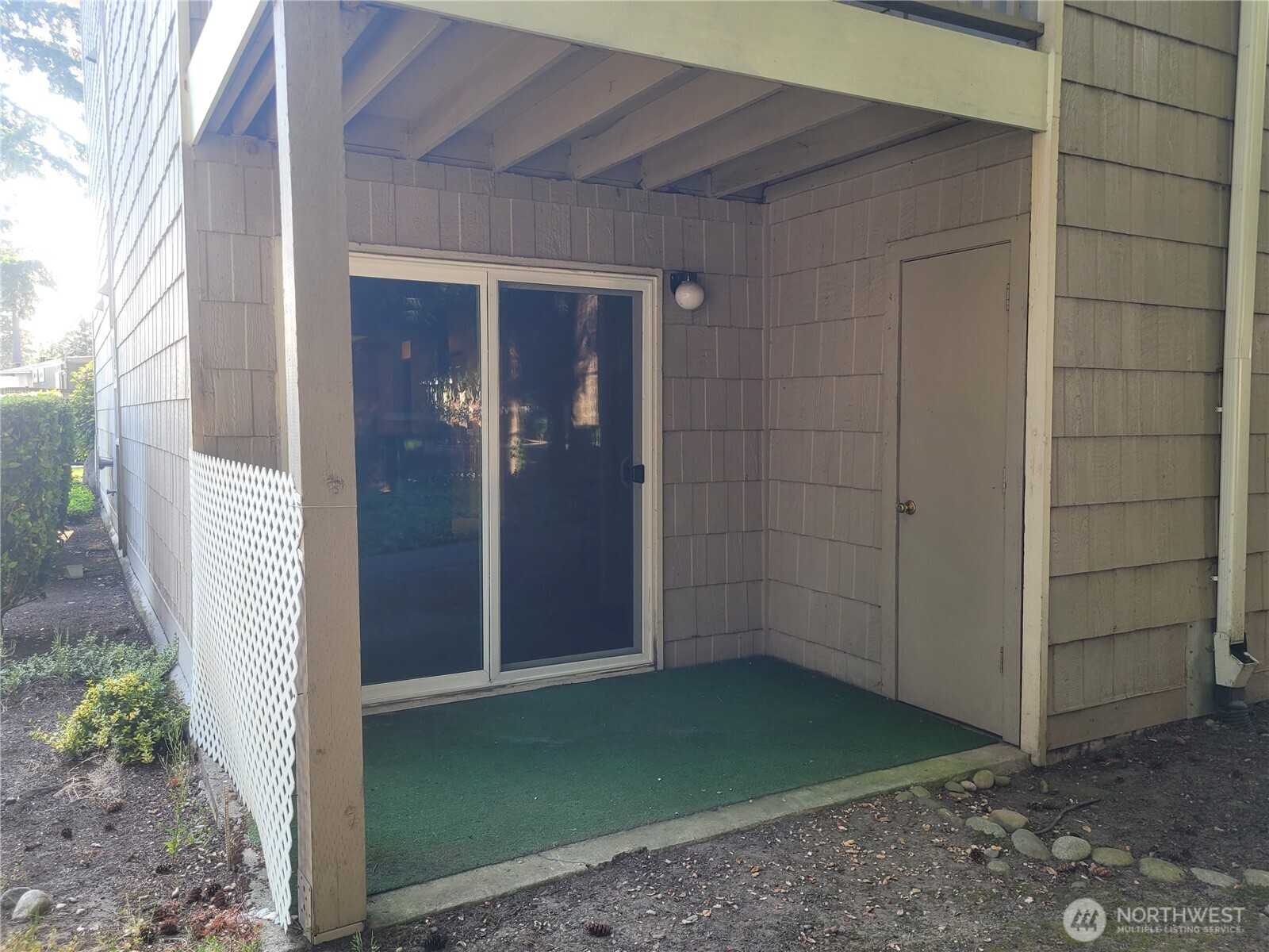 Your own private patio and storage room.