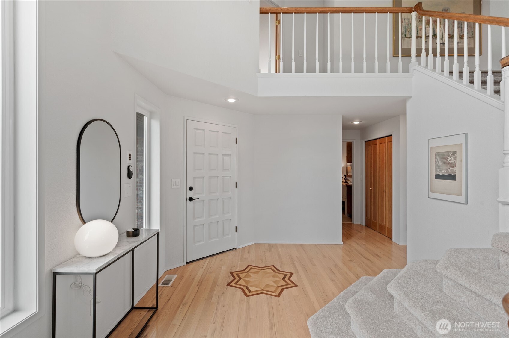 A stately residence, elegantly enhanced with a crisp new exterior finish.
