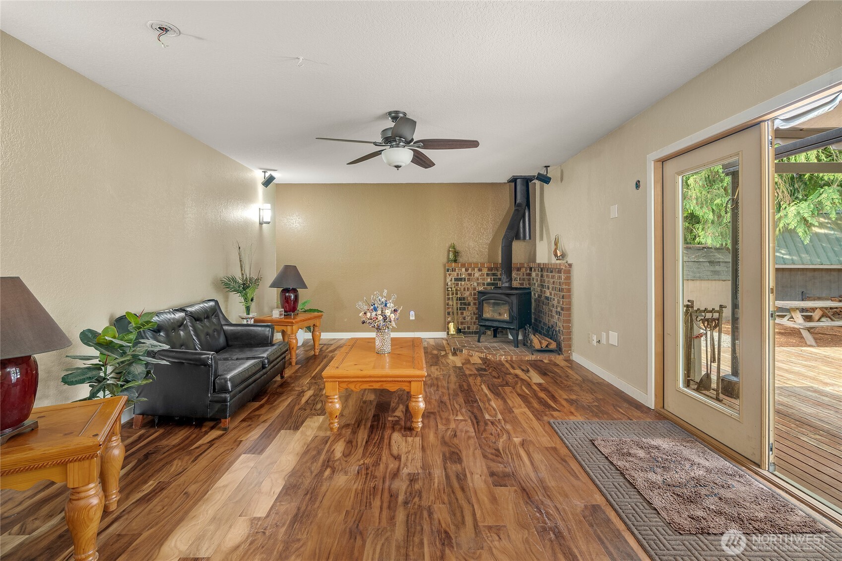 Family room with deck access