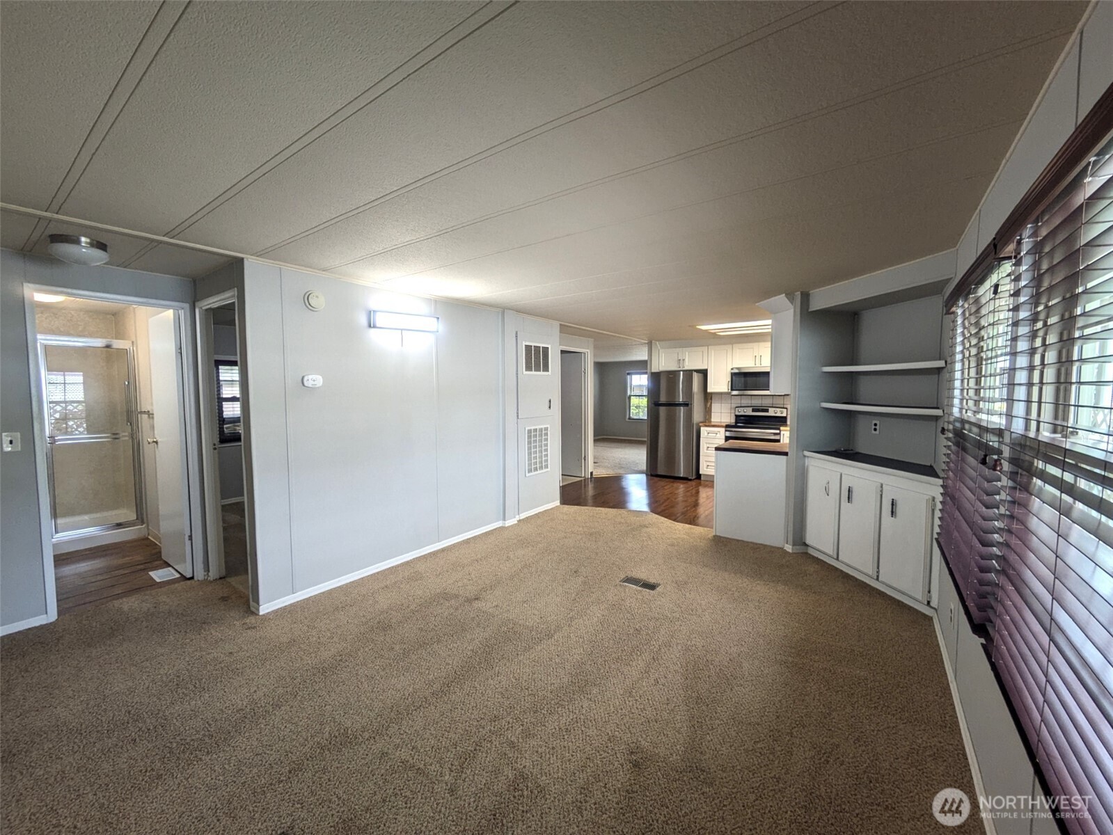 View from family room back toward kitchen.