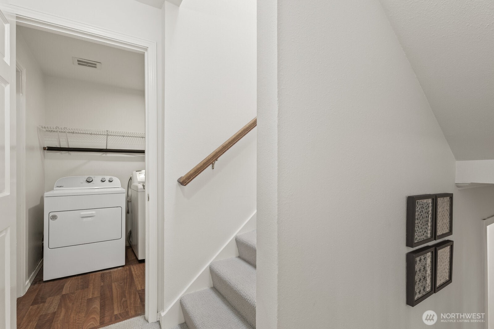 Full size laundry room with access to the 2 car garage.