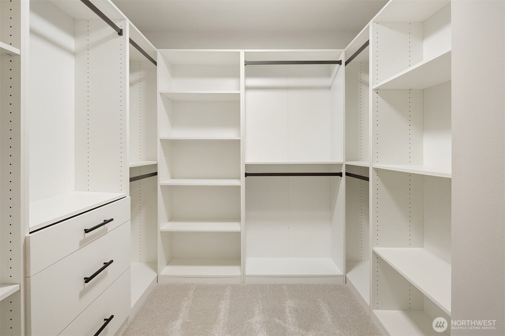 Generous walk-in closet for effortless organization.