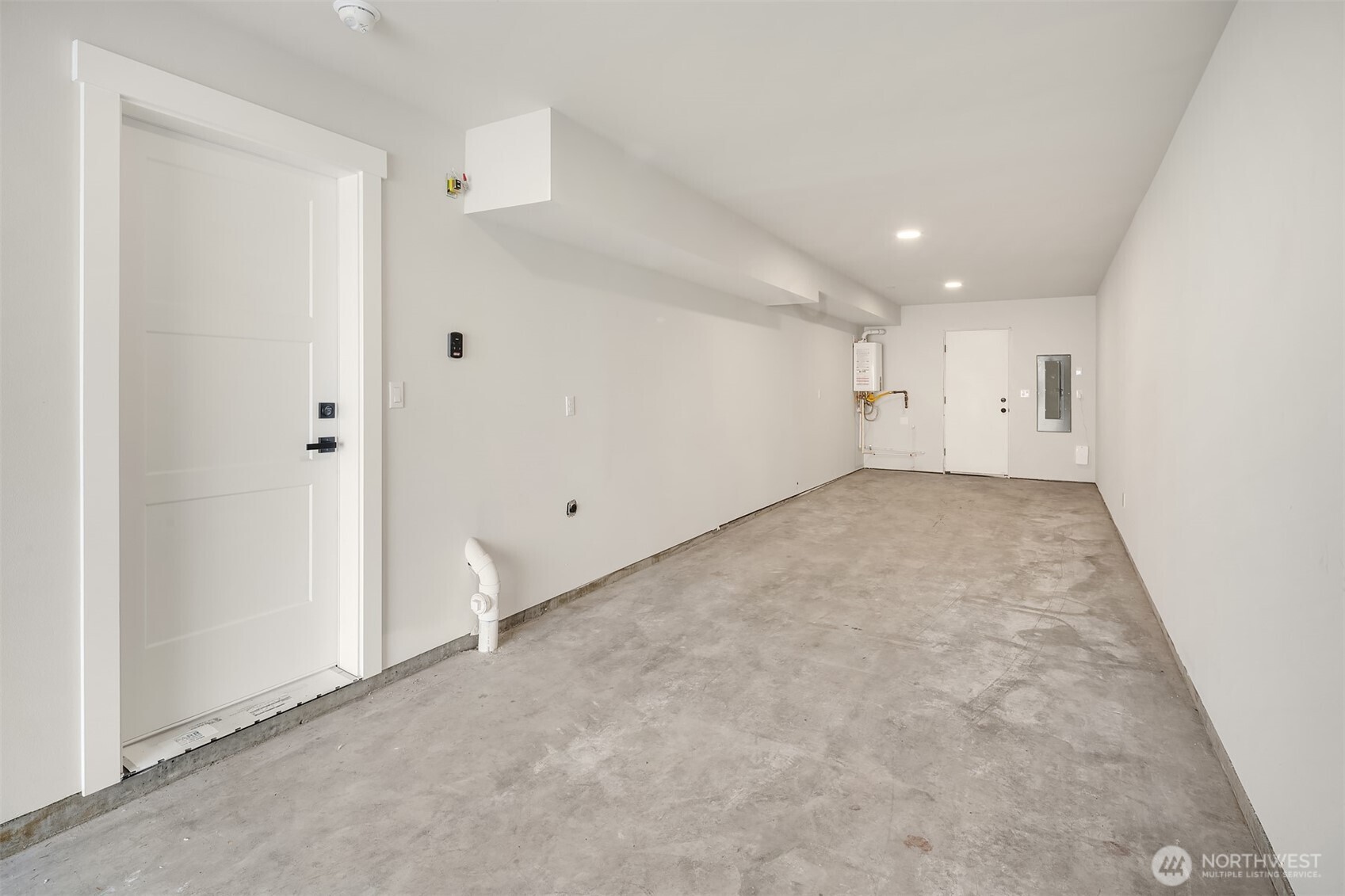 Fully drywalled and painted garage