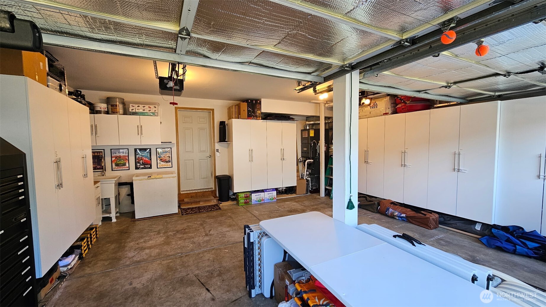 Tons of storage in this 2 car garage