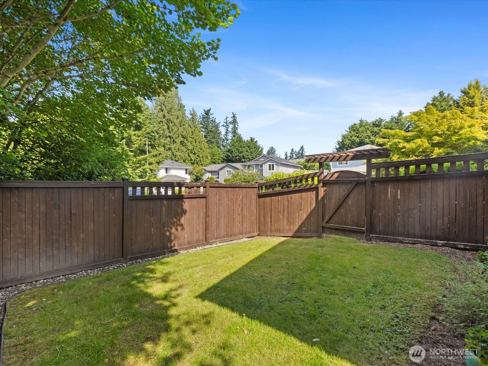 Fenced in back yard