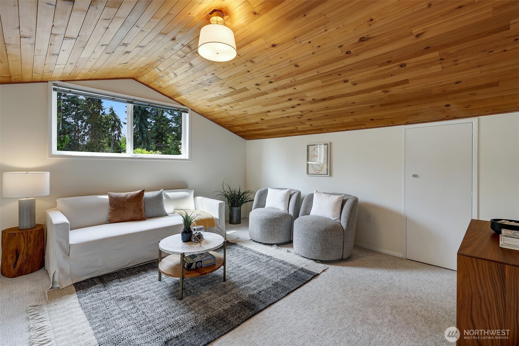 he fourth bedroom sits just a few steps up—perfect as a home office, bonus room, or guest suite