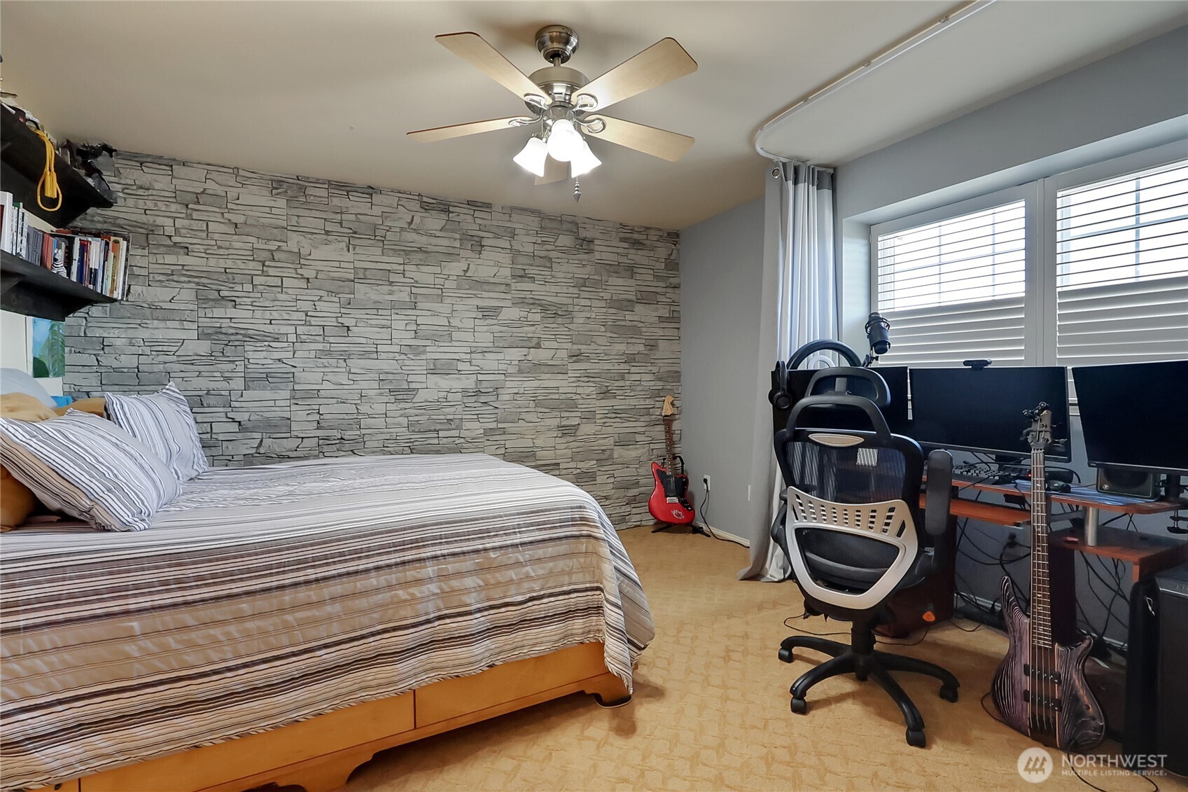 Upper bedroom #1 with mountain views