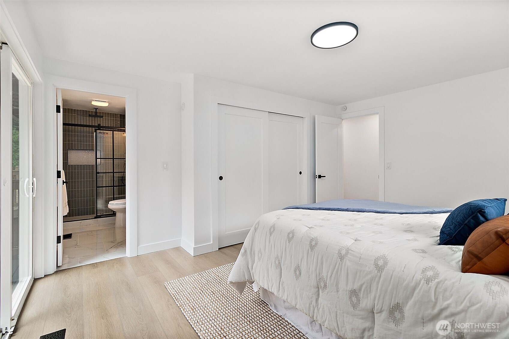 Master bedroom with full bath
