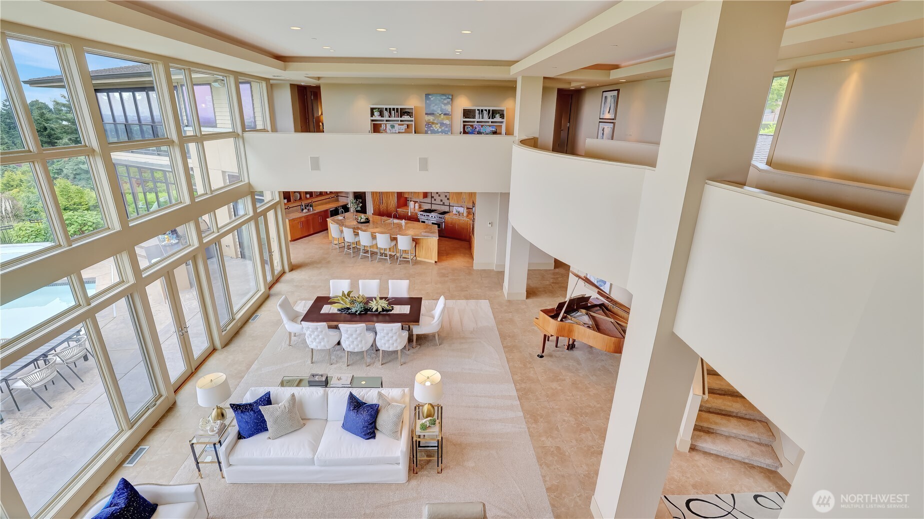Striking design and architecture grace this special home.