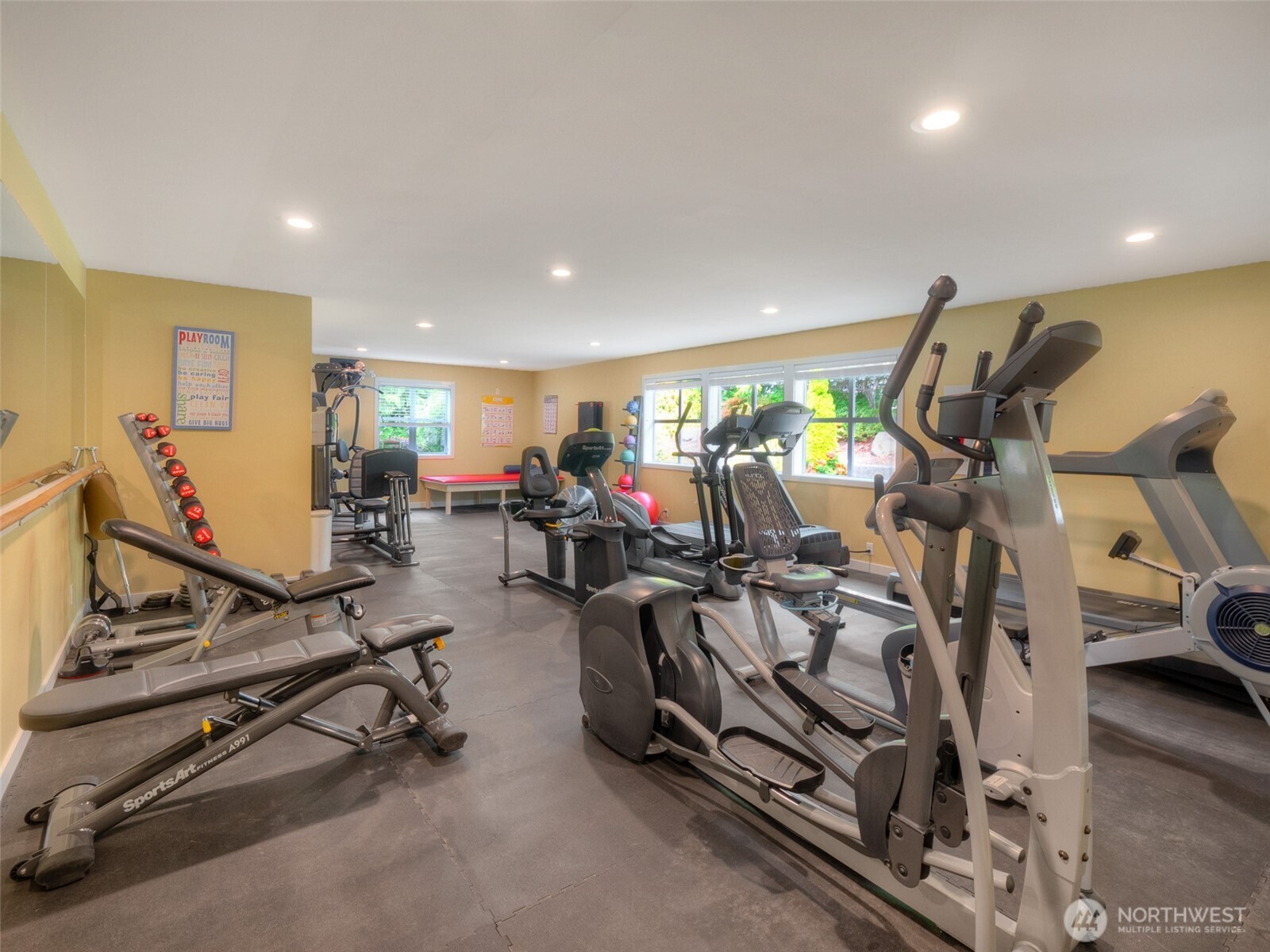 Community exercise room is located at the Clubhouse.