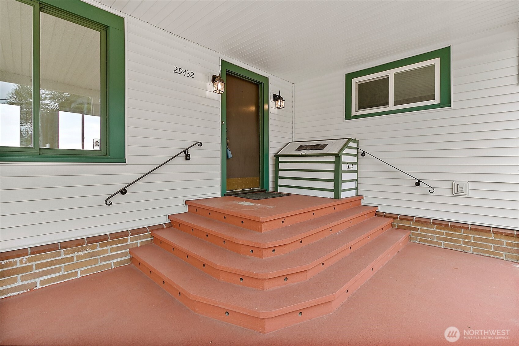 Covered porch.